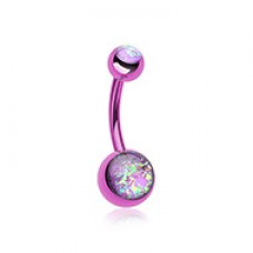 Colorline Opal Glitter Shower Belly Button Ring