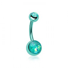 Colorline Opal Glitter Shower Belly Button Ring