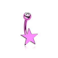 Colorline Nova Star Steel Belly Button Ring