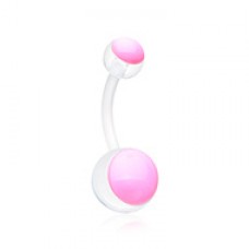 Glow in the Dark Bio Flexible Shaft Acrylic Ball Belly Button Ring