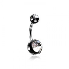 Aurora Gem Ball Acrylic Belly Button Ring