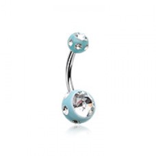 Aurora Gem Ball Acrylic Belly Button Ring