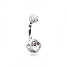 Aurora Gem Ball Acrylic Belly Button Ring