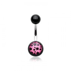 Multi Star Acrylic Belly Button Ring