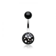 Multi Star Acrylic Belly Button Ring