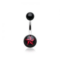 Nautical Star Acrylic Belly Button Ring