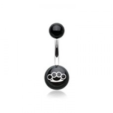 Brassknuckle Acrylic Belly Button Ring