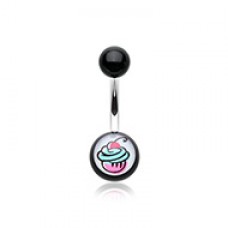 Cupcake Delight Acrylic Belly Button Ring
