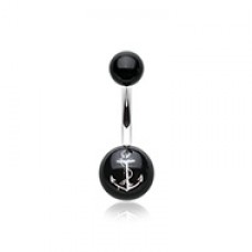 Classic Anchor Acrylic Logo Belly Button Ring