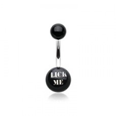 LICK ME' Acrylic Logo Belly Button Ring