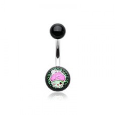 Zombie Cupcake Acrylic Logo Belly Button Ring