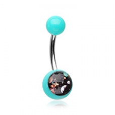 Galaxy Gaze Acrylic Logo Belly Button Ring
