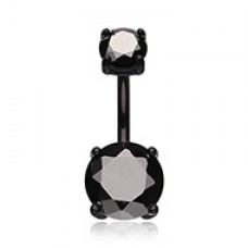 Colorline Cubic Zirconia Gem Prong Sparkle Belly Button Ring