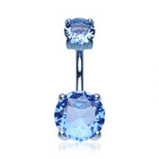 Colorline Cubic Zirconia Gem Prong Sparkle Belly Button Ring