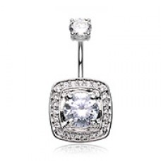 Classic Grand Essentia Cubic Zirconia Belly Button Ring
