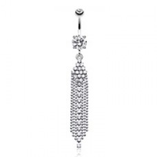 Sparkle Waterfall Showers Belly Button Ring