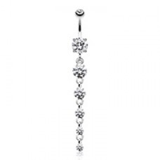 Crystalline Droplets Fall Belly Button Ring