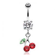 Pretty Please with a Cherry on Top Belly Button Ring