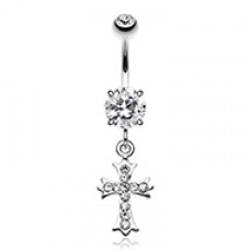 Cross my Path Belly Button Ring
