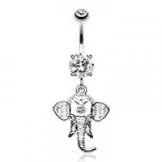 Shri Ganesha Elephant Belly Button Ring