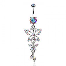 Twinkling Butterfly Fall Fancy Belly Button Ring