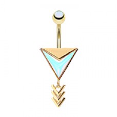 Golden Chic Revo Arrow Belly Button Ring