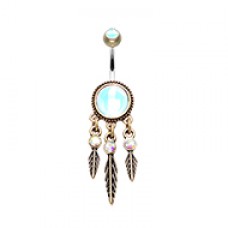 Antique Legend Dreamcatcher Belly Button Ring