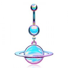 Colorline Saturn Planet Revo Belly Button Ring