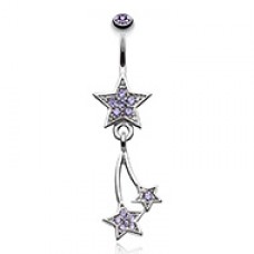 Sparkle Shooting Stars Belly Button Ring