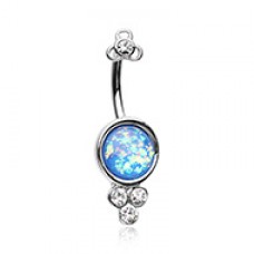 Crop Circles Opal Belly Button Ring