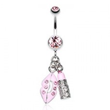 Glamourous Lip and Lipstick Belly Button Ring