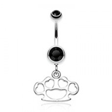 Multi Hearts Brass Knuckle Belly Button Ring