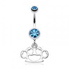 Multi Hearts Brass Knuckle Belly Button Ring