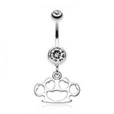 Multi Hearts Brass Knuckle Belly Button Ring