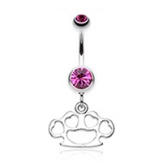 Multi Hearts Brass Knuckle Belly Button Ring
