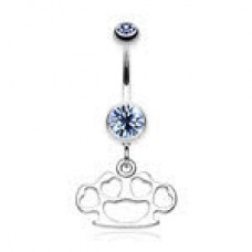 Multi Hearts Brass Knuckle Belly Button Ring
