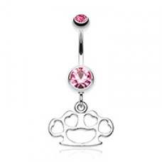 Multi Hearts Brass Knuckle Belly Button Ring