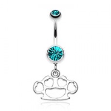 Multi Hearts Brass Knuckle Belly Button Ring