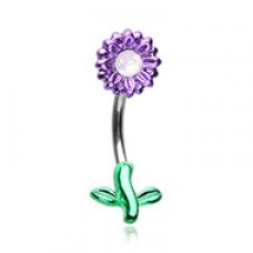 Shining Bright Sunflower Belly Button Ring