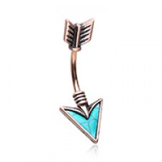 Rose Gold Follow Your Own Arrow Belly Button Ring