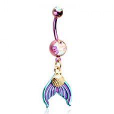 Oceanic Mermaid Tail Belly Button Ring