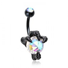 Black Dragon's Claw Belly Button Ring