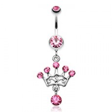 Crown Gem Sparkle Belly Button Ring
