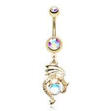 Golden Mother of Dragons Belly Button Ring