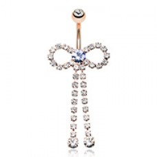 Rose Gold Bow Down to the Bow Belly Button Ring