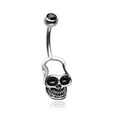 Skull Head Belly Button Ring