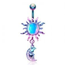 Candy Celestial Sun Moon Belly Button Ring