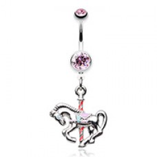 Carousel Merry-go-Round Horse Belly Button Ring