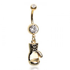 Fight For What You Love Boxing Glove Belly Button Ring