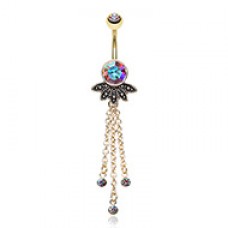 Golden Gatsby Art Deco Belly Button Ring